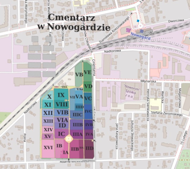 Obraz przedstawiający Cmentarz Komunalny w Nowogardzie