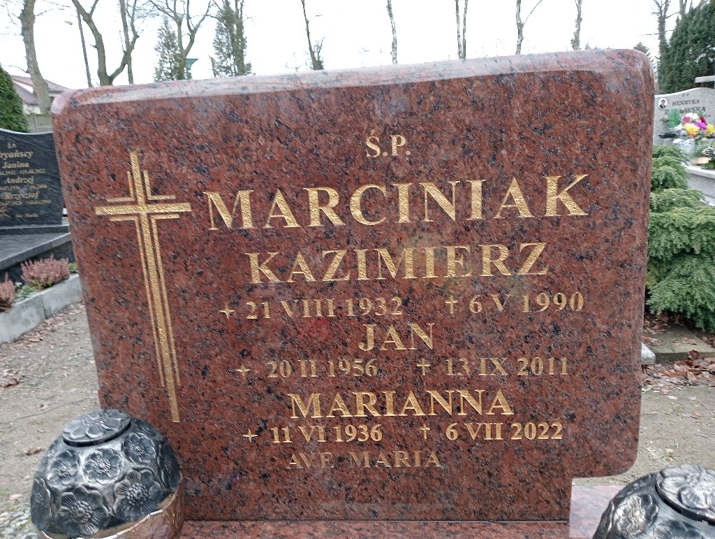 Grób Jan Marciniak