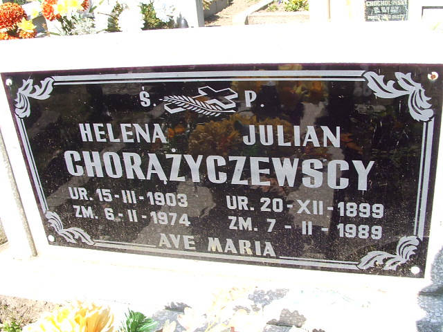 Grób Helena Chorążyczewska